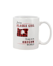 ALASKA GIRL LIVING IN OREGON WORLD Mug tile