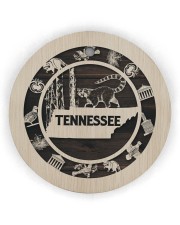 Tennessee Map And Symbols Circle ornament - single (wood) front