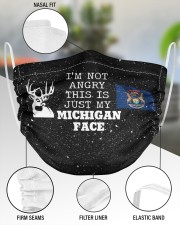 I'm Not Angry It's Just My Michigan Face 2 Layer Face Mask - Single aos-face-mask-2-layers-lifestyle-front-51