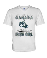 IRISH GIRL LIFE TOOK TO CANADA V-Neck T-Shirt tile