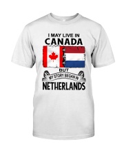 LIVE IN CANADA BEGAN IN NETHERLANDS ROOT WOMEN Classic T-Shirt tile
