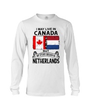 LIVE IN CANADA BEGAN IN NETHERLANDS ROOT WOMEN Long Sleeve Tee thumbnail