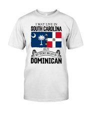LIVE IN SC BEGAN IN DOMINICAN ROOT WOMEN Classic T-Shirt tile