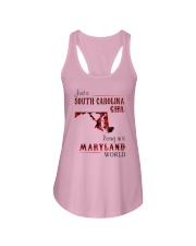 SOUTH CAROLINA GIRL LIVING IN MARYLAND WORLD Ladies Flowy Tank thumbnail