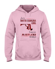 SOUTH CAROLINA GIRL LIVING IN MARYLAND WORLD Hooded Sweatshirt thumbnail