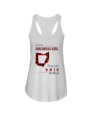 ARKANSAS GIRL LIVING IN OHIO WORLD Ladies Flowy Tank thumbnail
