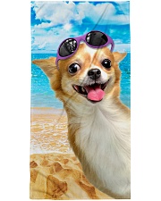 Chihuahua Wear Sunglass At Beach Premium Beach Towel front