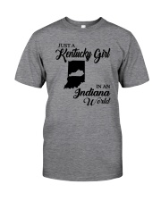 JUST A KENTUCKY GIRL IN AN INDIANA WORLD Classic T-Shirt thumbnail