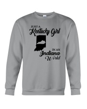 JUST A KENTUCKY GIRL IN AN INDIANA WORLD Crewneck Sweatshirt thumbnail