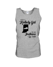 JUST A KENTUCKY GIRL IN AN INDIANA WORLD Unisex Tank thumbnail