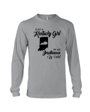 JUST A KENTUCKY GIRL IN AN INDIANA WORLD Long Sleeve Tee thumbnail