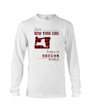 NEW YORK GIRL LIVING IN OREGON WORLD Long Sleeve Tee thumbnail