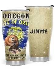 Personalize Tumbler Oregon Your Heart Remains Glitter Tumbler tile