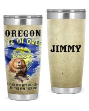 Personalize Tumbler Oregon Your Heart Remains 20oz Tumbler front