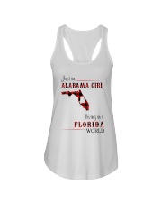 ALABAMA GIRL LIVING IN FLORIDA WORLD Ladies Flowy Tank tile