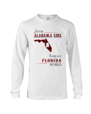 ALABAMA GIRL LIVING IN FLORIDA WORLD Long Sleeve Tee tile