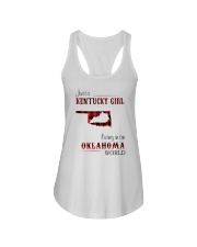 KENTUCKY GIRL LIVING IN OKLAHOMA WORLD Ladies Flowy Tank thumbnail