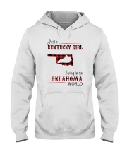 KENTUCKY GIRL LIVING IN OKLAHOMA WORLD Hooded Sweatshirt thumbnail