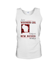 WISCONSIN GIRL LIVING IN NEW MEXICO WORLD Unisex Tank thumbnail
