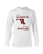 SALVADORAN GIRL LIVING IN MARYLAND WORLD Long Sleeve Tee thumbnail