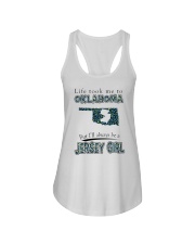 JERSEY GIRL LIFE TOOK TO OKLAHOMA Ladies Flowy Tank tile