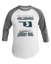 JERSEY GIRL LIFE TOOK TO OKLAHOMA Baseball Tee tile