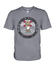 LIVING IN FLORIDA WITH CALIFORNIA ROOTS V-Neck T-Shirt thumbnail