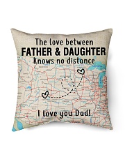 MINNESOTA COLORADO FATHER DAUGHTER I LOVE DAD Indoor Pillow - 16” x 16” back