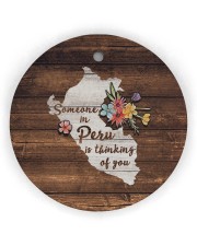 Someone In Peru Is Thinking Of You Circle Ornament (Wood tile