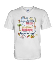 SOUTH AFRICAN GIRLS SUNSHINE MIXED HURRICANE V-Neck T-Shirt thumbnail