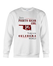 PUERTO RICAN GIRL LIVING IN OKLAHOMA WORLD Crewneck Sweatshirt thumbnail