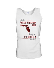 WEST VIRGINIA GIRL LIVING IN FLORIDA WORLD Unisex Tank thumbnail