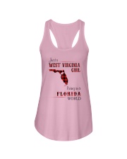 WEST VIRGINIA GIRL LIVING IN FLORIDA WORLD Ladies Flowy Tank thumbnail