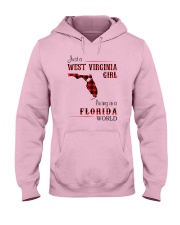 WEST VIRGINIA GIRL LIVING IN FLORIDA WORLD Hooded Sweatshirt thumbnail