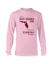WEST VIRGINIA GIRL LIVING IN FLORIDA WORLD Long Sleeve Tee thumbnail
