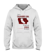 CALIFORNIA GIRL LIVING IN IOWA WORLD Hooded Sweatshirt thumbnail