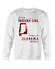 INDIANA GIRL LIVING IN ALABAMA WORLD Crewneck Sweatshirt tile