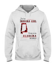 INDIANA GIRL LIVING IN ALABAMA WORLD Hooded Sweatshirt tile