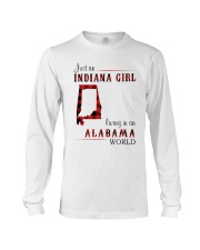 INDIANA GIRL LIVING IN ALABAMA WORLD Long Sleeve Tee tile