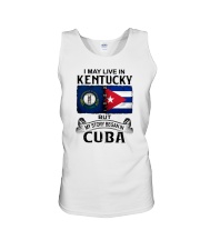 LIVE IN KENTUCKY BEGAN IN CUBA Unisex Tank tile