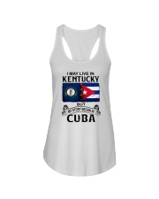 LIVE IN KENTUCKY BEGAN IN CUBA Ladies Flowy Tank tile