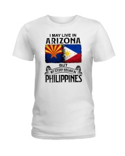 LIVE IN ARIZONA BEGAN IN PHILIPPINES Ladies T-Shirt tile