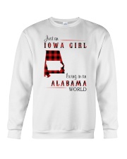 IOWA GIRL LIVING IN ALABAMA WORLD Crewneck Sweatshirt thumbnail