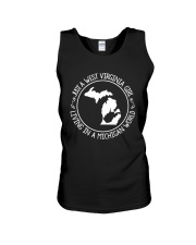 WEST VIRGINIA GIRL LIVING IN MICHIGAN WORLD Unisex Tank thumbnail