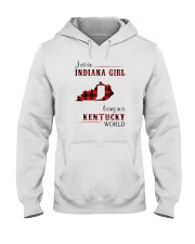 INDIANA GIRL LIVING IN KENTUCKY WORLD Hooded Sweatshirt tile