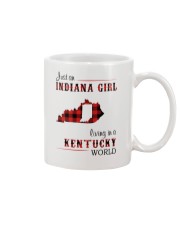 INDIANA GIRL LIVING IN KENTUCKY WORLD Mug tile