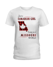 CANADIAN GIRL LIVING IN MISSOURI WORLD Ladies T-Shirt thumbnail