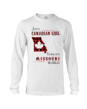 CANADIAN GIRL LIVING IN MISSOURI WORLD Long Sleeve Tee thumbnail