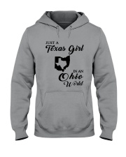 JUST A TEXAS GIRL IN AN OHIO WORLD Hooded Sweatshirt thumbnail