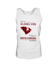 ALASKA GIRL LIVING IN SOUTH CAROLINA WORLD Unisex Tank tile